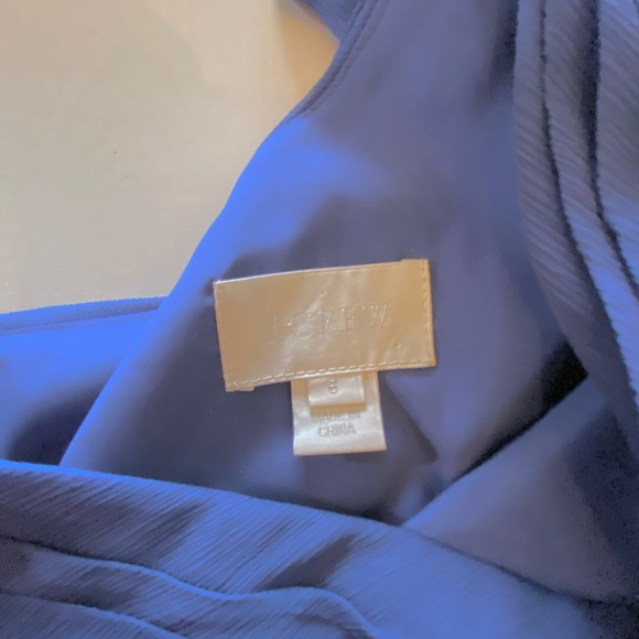 J. Crew Silk Navy Blue One Shoulder dress size 6 - Picture 5 of 6